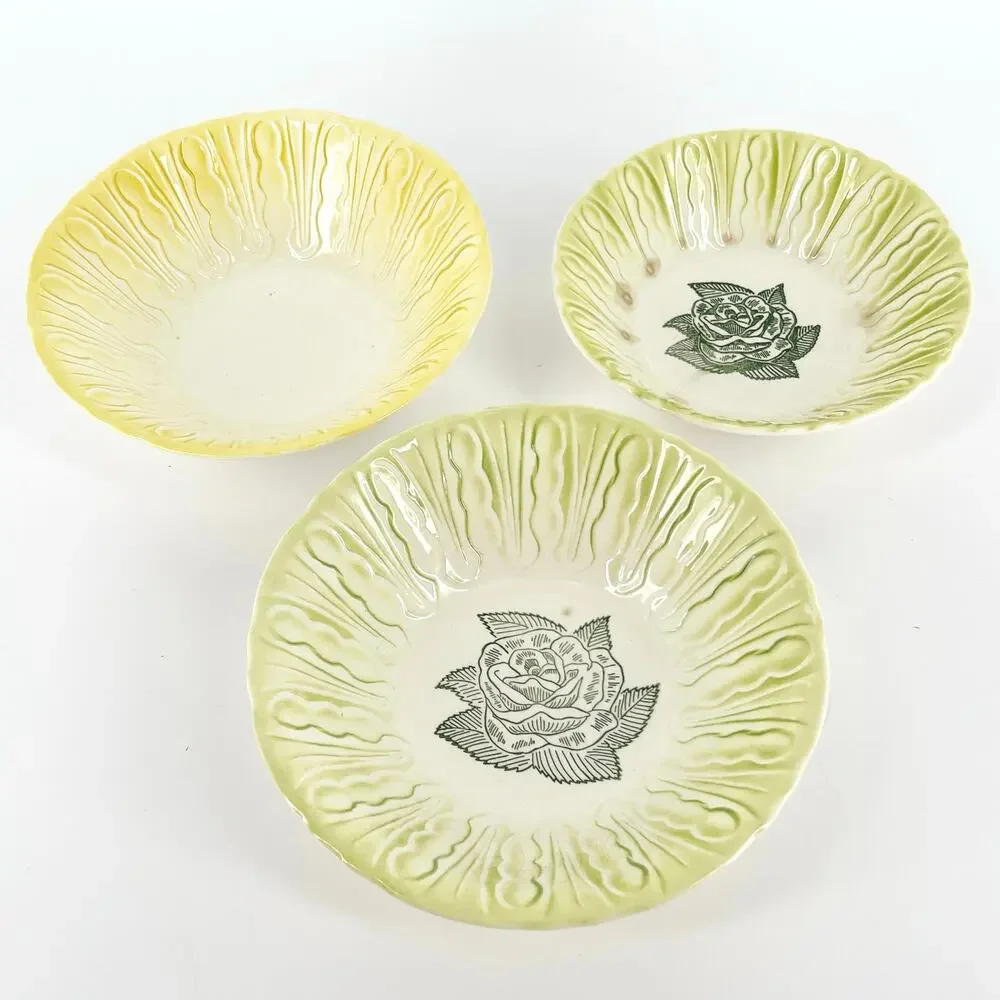 50s Scio Pottery Hairpin serving bowls set of 3 1950s vintage
